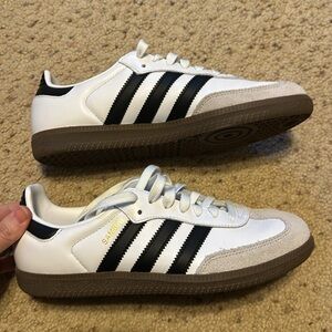 adidas Samba White and Black Sneakers
